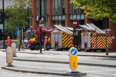 Manchester Central, Gorton and Moss Side fire engine on scene